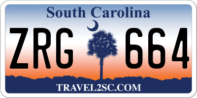 SC license plate ZRG664