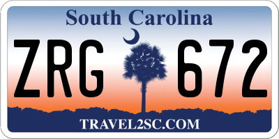 SC license plate ZRG672