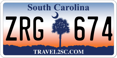 SC license plate ZRG674
