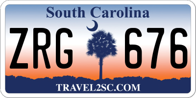 SC license plate ZRG676