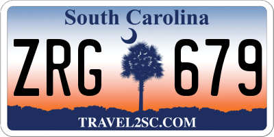 SC license plate ZRG679