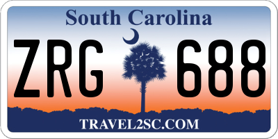 SC license plate ZRG688
