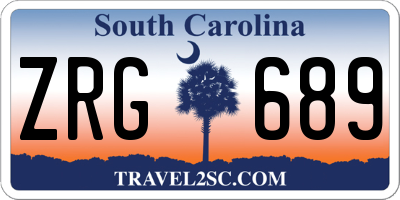 SC license plate ZRG689