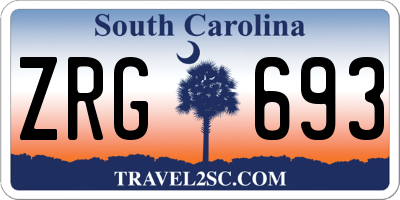 SC license plate ZRG693