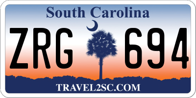 SC license plate ZRG694