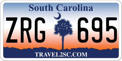 SC license plate ZRG695