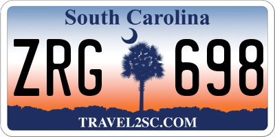 SC license plate ZRG698
