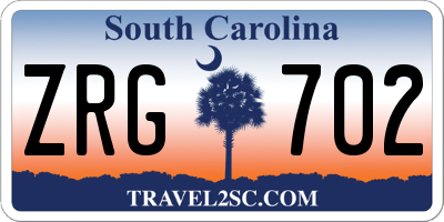 SC license plate ZRG702