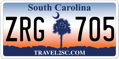 SC license plate ZRG705