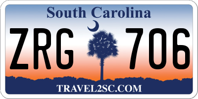 SC license plate ZRG706