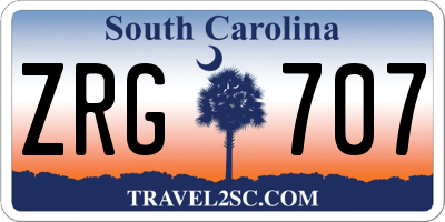 SC license plate ZRG707