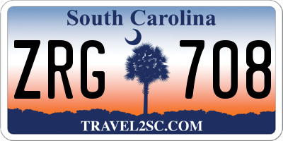 SC license plate ZRG708
