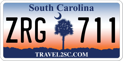 SC license plate ZRG711