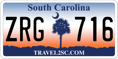 SC license plate ZRG716