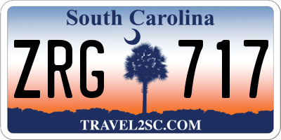 SC license plate ZRG717