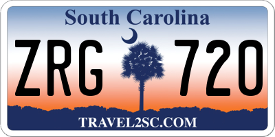 SC license plate ZRG720