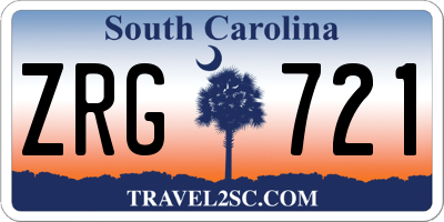 SC license plate ZRG721