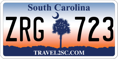 SC license plate ZRG723