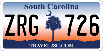 SC license plate ZRG726