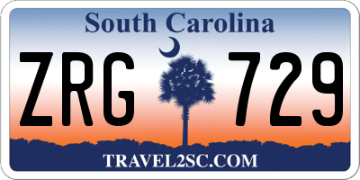 SC license plate ZRG729