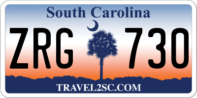 SC license plate ZRG730