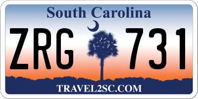 SC license plate ZRG731