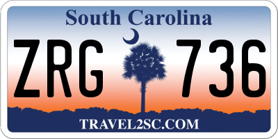 SC license plate ZRG736