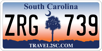 SC license plate ZRG739