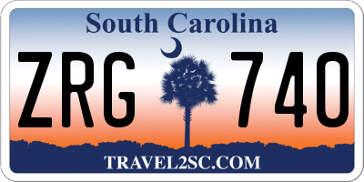 SC license plate ZRG740