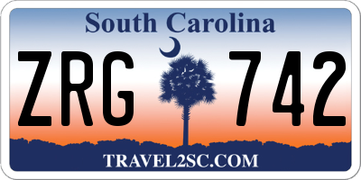 SC license plate ZRG742