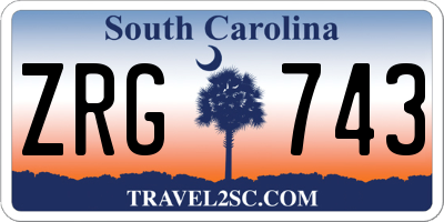 SC license plate ZRG743