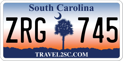 SC license plate ZRG745