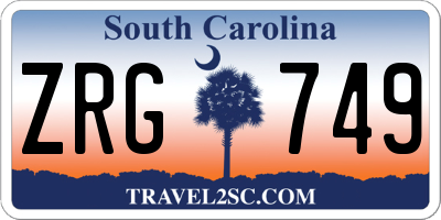 SC license plate ZRG749