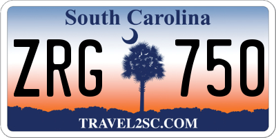SC license plate ZRG750