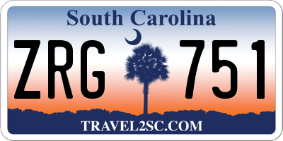 SC license plate ZRG751