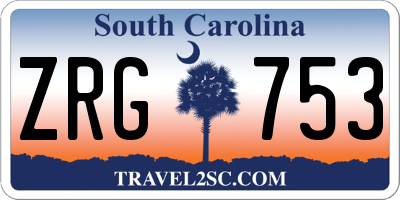 SC license plate ZRG753