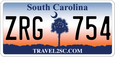 SC license plate ZRG754