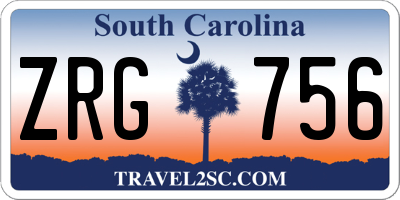 SC license plate ZRG756