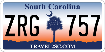 SC license plate ZRG757