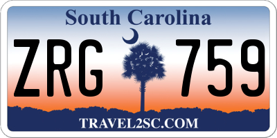 SC license plate ZRG759