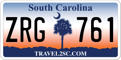 SC license plate ZRG761