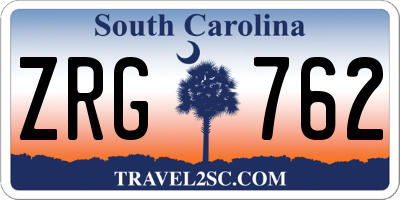 SC license plate ZRG762