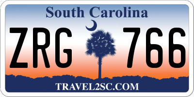 SC license plate ZRG766
