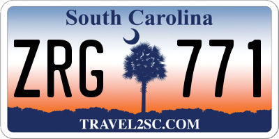 SC license plate ZRG771