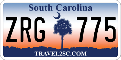 SC license plate ZRG775