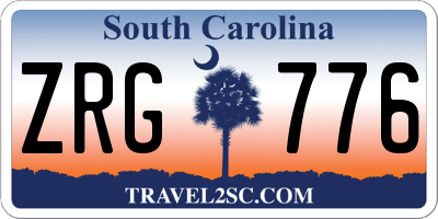 SC license plate ZRG776