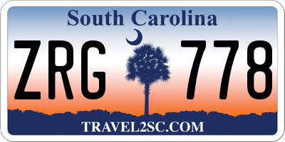 SC license plate ZRG778