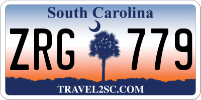SC license plate ZRG779