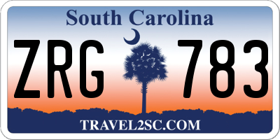 SC license plate ZRG783