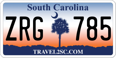 SC license plate ZRG785